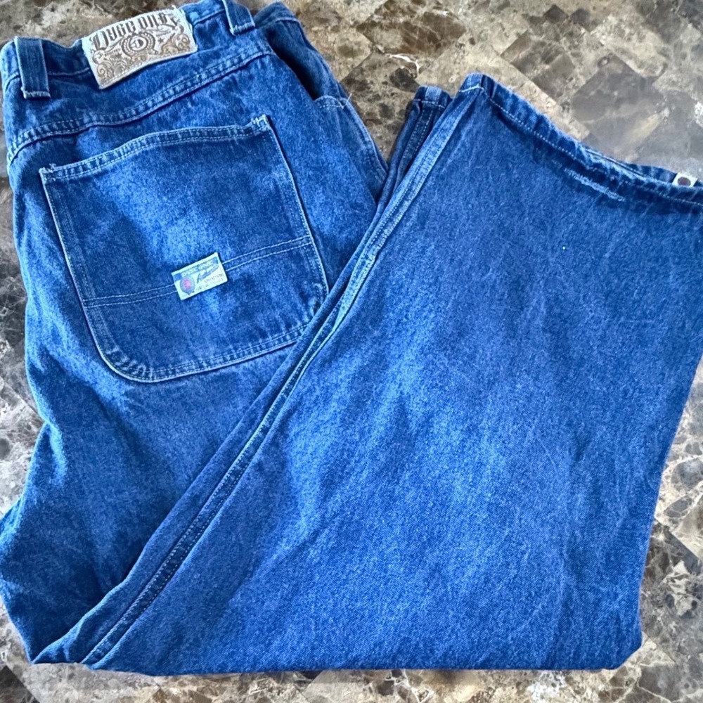 Dyse One Authentic Carpenter Jeans Mens 40x30 Blue Denim Wide Leg Vintage Y2K